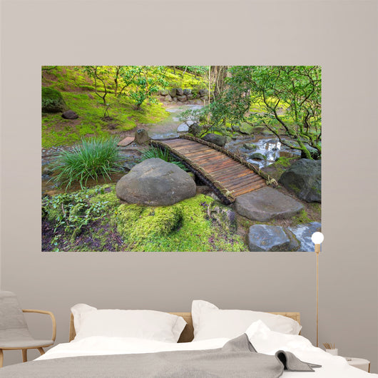 Bamboo Foot Bridge over Wall Decal