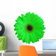 Green Gerber Daisy Flower Wall Decal