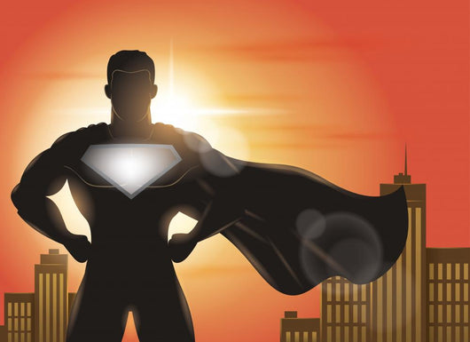 Superhero Standing with Cape Wall Decal