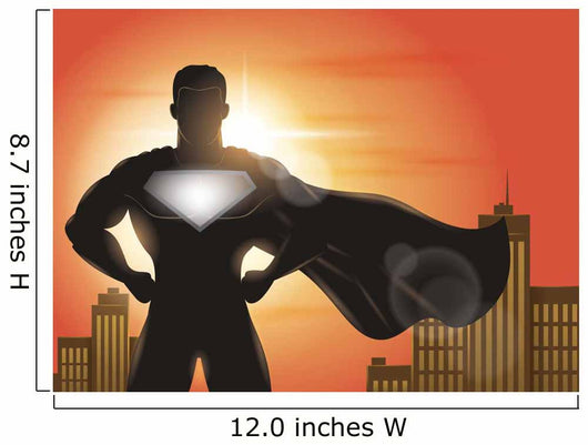 Superhero Standing with Cape Wall Decal
