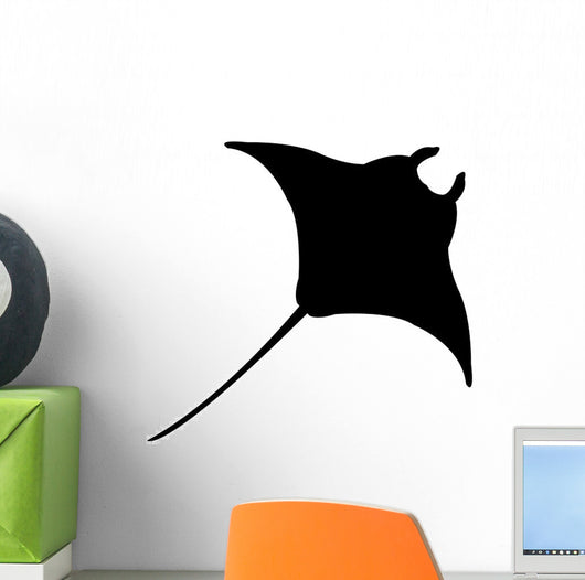 Black Manta Ray Wall Decal