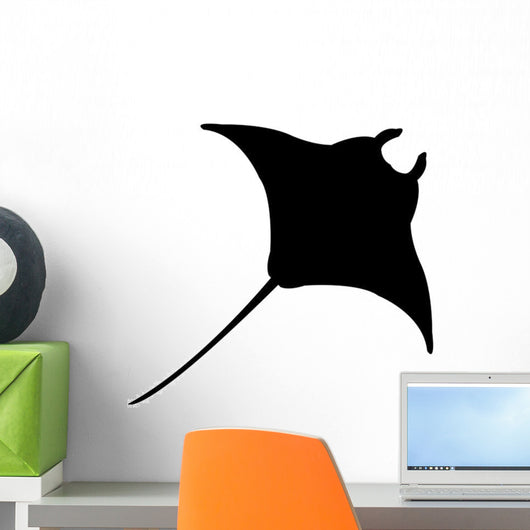 Black Manta Ray Wall Decal