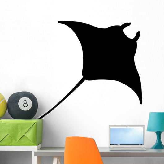 Black Manta Ray Wall Decal