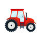 Flat Red Agricultural Tractor Wall Decal
