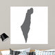 Israel Map Gray White Wall Decal