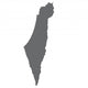 Israel Map Gray White Wall Decal