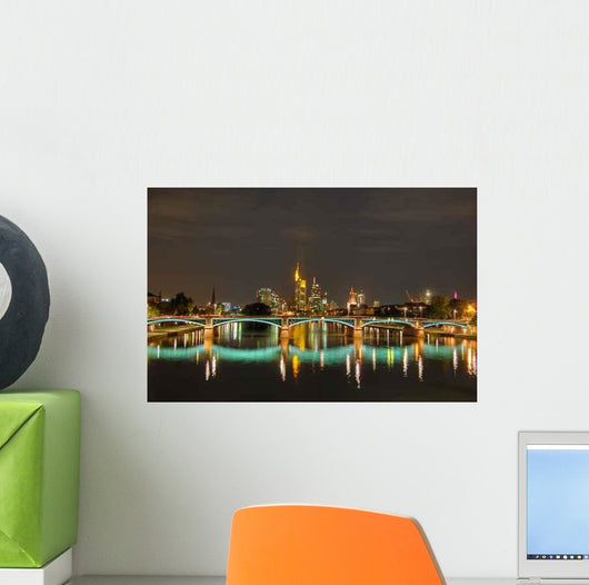Frankfurt Bei Nacht Wall Decal