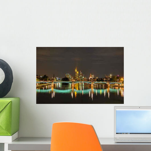 Frankfurt Bei Nacht Wall Decal