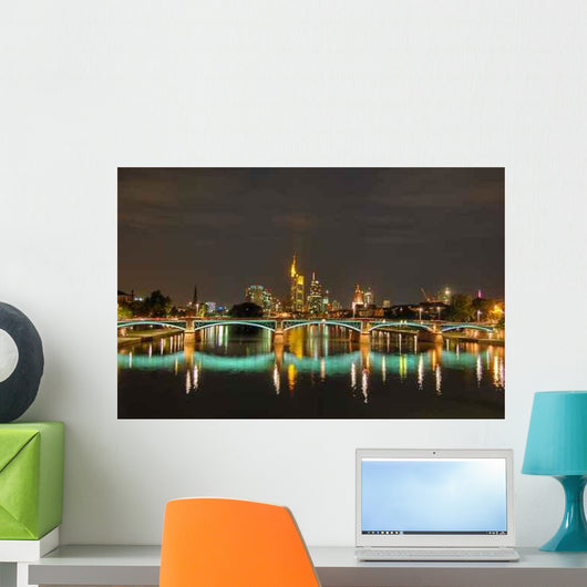 Frankfurt Bei Nacht Wall Decal