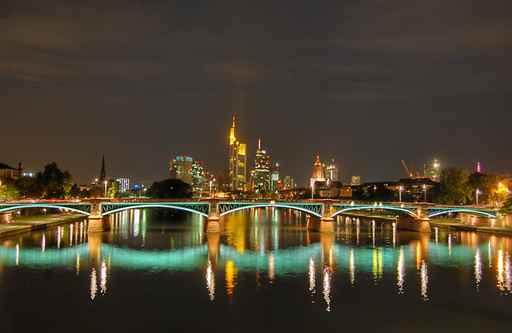Frankfurt Bei Nacht Wall Decal