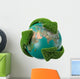 Globe with Green Arrows Wall Decal