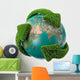Globe with Green Arrows Wall Decal