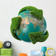 Globe with Green Arrows Wall Decal