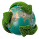 Globe with Green Arrows Wall Decal