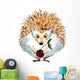 Cartoon Hedgehog Drawn Cartoon Wall Decal