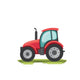 Flat Cartoon Farm Tractor Wall Decal