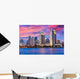 San Diego California Evening Skyline Wall Decal