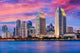 San Diego California Evening Skyline Wall Decal