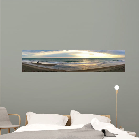 Wideangle Beach Scene Wall Decal Panoramic Wall Decal WallMonkeys