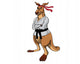 Kangaroo Character Sensei Wall Decal