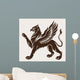 Griffin Black with Wings Wall Decal