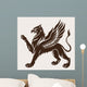 Griffin Black with Wings Wall Decal