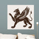 Griffin Black with Wings Wall Decal