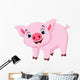 Cute Pig Cartoon Wall Decal