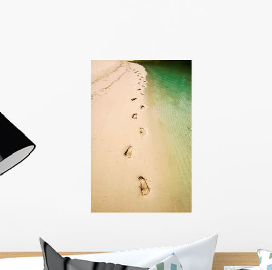 Footprints Beach Wall Decal Design 2