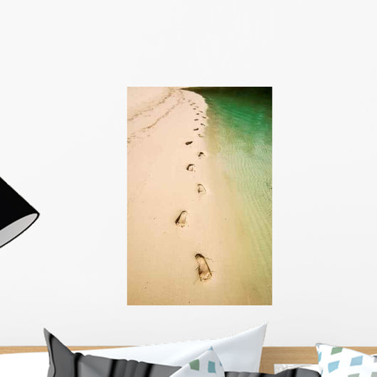 Footprints Beach Wall Decal Design 2