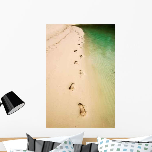 Footprints Beach Wall Decal Design 2