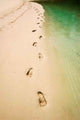 Footprints Beach Wall Decal Design 2