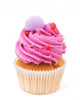 cupcake with pink buttercream isolated on white Wall Decal