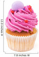 cupcake with pink buttercream isolated on white Wall Decal