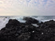 Ocean Waves Splashing Over Lava Rocks Wall Mural
