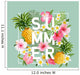 Tropical Flowers and Leaves Background. Summer Design. Vector. T-shirt Design Wall Mural