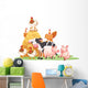 Farm Animals with Haystack Wall Decal