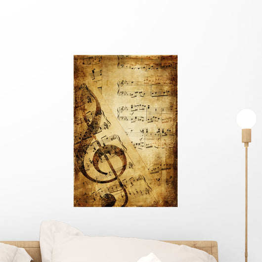 Vintage Musical Background Wall Mural