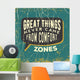 inspirational quote. great things never came from comfirt zones. Wall Mural