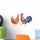 Watercolor Chicken Family Wall Decal Sticker Set