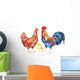 Watercolor Chicken Family Wall Decal Sticker Set