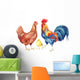 Watercolor Chicken Family Wall Decal Sticker Set