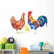 Watercolor Chicken Family Wall Decal Sticker Set
