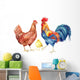 Watercolor Chicken Family Wall Decal Sticker Set
