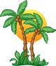 Coconut Sunrise Wall Decal