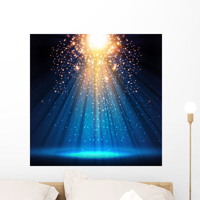 Stage Light Spotlight Scene Wall Mural shown on a wall