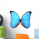 Iridescent Blue Butterfly Morpho Wall Decal