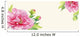 postcard peonies .watercolor flowers Wall Mural