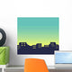 Night City Skyline Illustration Wall Decal