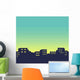 Night City Skyline Illustration Wall Decal